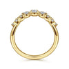 14K Yellow Gold Diamond Chevron Ring - LR52192Y45JJ-Gabriel & Co.-Renee Taylor Gallery
