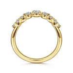 14K Yellow Gold Diamond Chevron Ring - LR52192Y45JJ-Gabriel & Co.-Renee Taylor Gallery