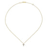 14K Yellow Gold Diamond Cross Pendant Necklace - NK1370Y45JJ-Gabriel & Co.-Renee Taylor Gallery