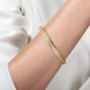 14K Yellow Gold Diamond Cuff Bangle Contemporary Collection – BG4939-62Y45JJ-Gabriel & Co.-Renee Taylor Gallery
