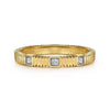 14K Yellow Gold Diamond Cut Stackable Ring - LR52880Y45JJ-Gabriel & Co.-Renee Taylor Gallery