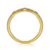 14K Yellow Gold Diamond Cut Stackable Ring - LR52880Y45JJ-Gabriel & Co.-Renee Taylor Gallery