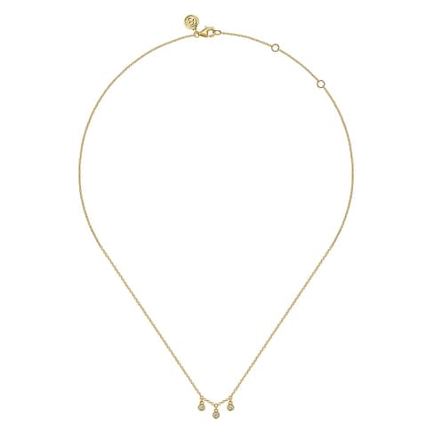 14K Yellow Gold Diamond Drop Pendant Necklace - NK7044Y45JJ-Gabriel & Co.-Renee Taylor Gallery