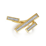 14K Yellow Gold Diamond Elongated Pyramid Bypass Ring – LR52941Y45JJ-Gabriel & Co.-Renee Taylor Gallery