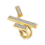 14K Yellow Gold Diamond Elongated Pyramid Bypass Ring – LR52941Y45JJ-Gabriel & Co.-Renee Taylor Gallery