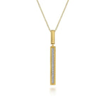 14K Yellow Gold Diamond Elongated Pyramid Drop Necklace - NK8015Y45JJ-Gabriel & Co.-Renee Taylor Gallery