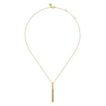14K Yellow Gold Diamond Elongated Pyramid Drop Necklace - NK8015Y45JJ-Gabriel & Co.-Renee Taylor Gallery