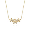 14K Yellow Gold Diamond Floral Bar Necklace - NK7935Y45JJ-Gabriel & Co.-Renee Taylor Gallery