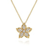 14K Yellow Gold Diamond Floral Pendant Necklace - NK7939Y45JJ-Gabriel & Co.-Renee Taylor Gallery