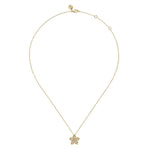14K Yellow Gold Diamond Floral Pendant Necklace - NK7939Y45JJ-Gabriel & Co.-Renee Taylor Gallery