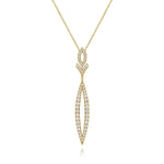 14K Yellow Gold Diamond Lariat Necklace - NK6652Y45JJ-Gabriel & Co.-Renee Taylor Gallery