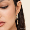 14K Yellow Gold Diamond Link Hollow Chain Drop Earrings - EG14703Y45JJ-Gabriel & Co.-Renee Taylor Gallery