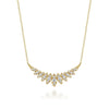14K Yellow Gold Diamond Marquise Bar Necklace - NK7250Y45JJ-Gabriel & Co.-Renee Taylor Gallery
