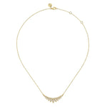 14K Yellow Gold Diamond Marquise Bar Necklace - NK7250Y45JJ-Gabriel & Co.-Renee Taylor Gallery