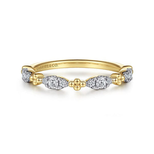14K Yellow Gold Diamond Marquise Shape Bujukan Stackable Ring - LR52289Y45JJ-Gabriel & Co.-Renee Taylor Gallery