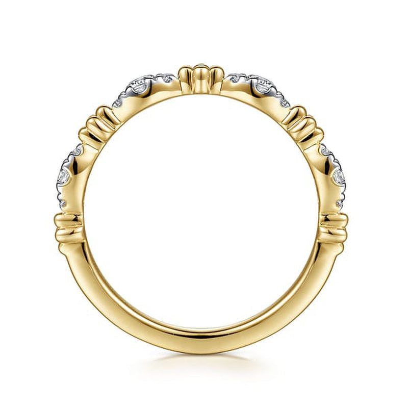 14K Yellow Gold Diamond Marquise Shape Bujukan Stackable Ring - LR52289Y45JJ-Gabriel & Co.-Renee Taylor Gallery