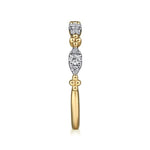 14K Yellow Gold Diamond Marquise Shape Bujukan Stackable Ring - LR52289Y45JJ-Gabriel & Co.-Renee Taylor Gallery