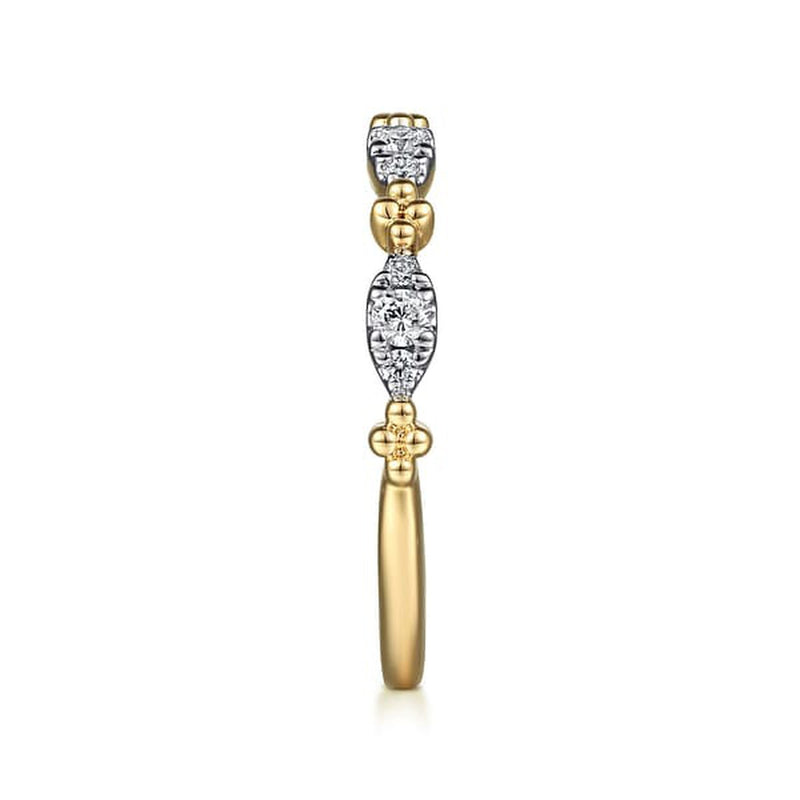 14K Yellow Gold Diamond Marquise Shape Bujukan Stackable Ring - LR52289Y45JJ-Gabriel & Co.-Renee Taylor Gallery