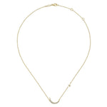 14K Yellow Gold Diamond Moon Pendant Necklace - NK5205Y45JJ-Gabriel & Co.-Renee Taylor Gallery