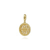 14K Yellow Gold Diamond & Mother of Pearl Medallion Pendant 18mm - PT6631Y45WM-Gabriel & Co.-Renee Taylor Gallery