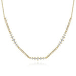 14K Yellow Gold Diamond Necklace - NK6954Y45JJ-Gabriel & Co.-Renee Taylor Gallery