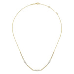 14K Yellow Gold Diamond Necklace - NK6954Y45JJ-Gabriel & Co.-Renee Taylor Gallery
