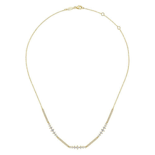 14K Yellow Gold Diamond Necklace - NK6954Y45JJ-Gabriel & Co.-Renee Taylor Gallery