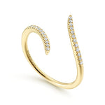 14K Yellow Gold Open Wrap Bypass Diamond Ring - LR51052Y45JJ-Gabriel & Co.-Renee Taylor Gallery
