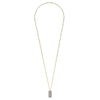 14K Yellow Gold Diamond Pave Dog Tag Pendant Hollow Chain Necklace - NK6843-32Y45JJ-Gabriel & Co.-Renee Taylor Gallery