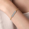 14K Yellow Gold Diamond Pavé Wide Bar Hollow Chain Bracelet - TB4583Y45JJ-Gabriel & Co.-Renee Taylor Gallery