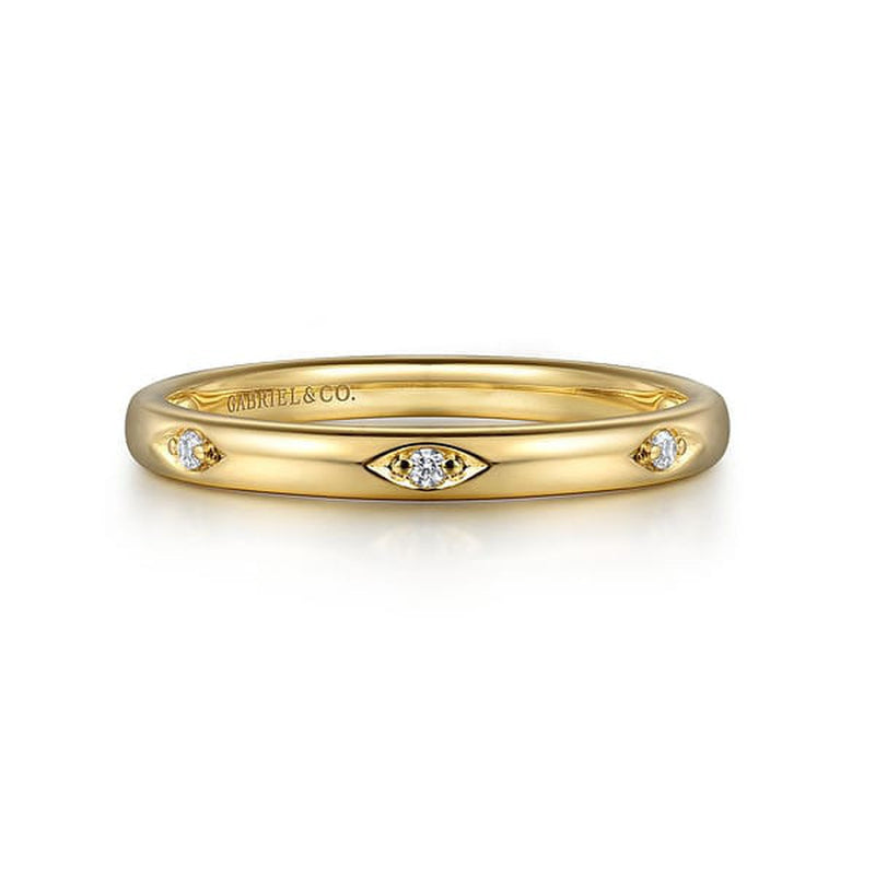 14K Yellow Gold Diamond Stackable Ladies Ring - LR52547Y45JJ-Gabriel & Co.-Renee Taylor Gallery