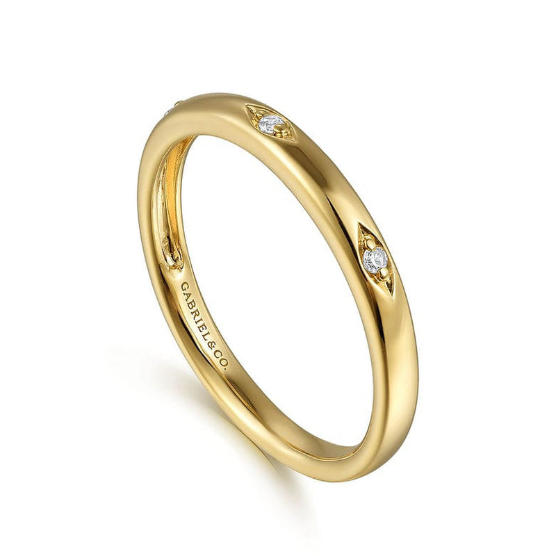 14K Yellow Gold Diamond Stackable Ladies Ring - LR52547Y45JJ-Gabriel & Co.-Renee Taylor Gallery