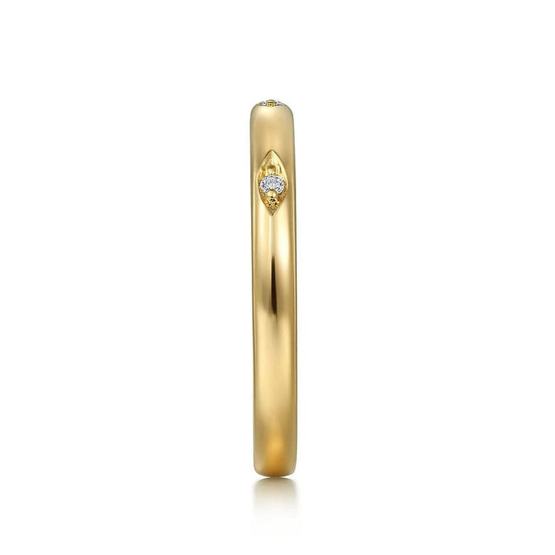 14K Yellow Gold Diamond Stackable Ladies Ring - LR52547Y45JJ-Gabriel & Co.-Renee Taylor Gallery