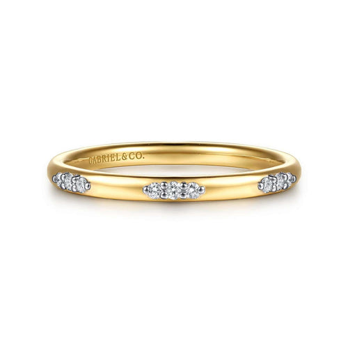 14K Yellow Gold Diamond Stackable Ring Contemporary Collection - LR53067Y45JJ-Gabriel & Co.-Renee Taylor Gallery