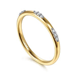 14K Yellow Gold Diamond Stackable Ring Contemporary Collection - LR53067Y45JJ-Gabriel & Co.-Renee Taylor Gallery