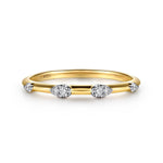 14K Yellow Gold Diamond Stackable Ring Contemporary Collection - LR53068Y45JJ-Gabriel & Co.-Renee Taylor Gallery
