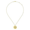 14K Yellow Gold Diamond Star Medallion Necklace - NK6947Y45JJ-Gabriel & Co.-Renee Taylor Gallery