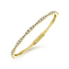 14K Yellow Gold Diamond Station Bangle – BG3707-62Y45JJ-Gabriel & Co.-Renee Taylor Gallery