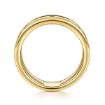 14K Yellow Gold Diamond Station Easy Stackable Ring Contemporary Collection - LR53097Y45JJ-Gabriel & Co.-Renee Taylor Gallery