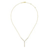 14K Yellow Gold Diamond Station Y Necklace - NK6654Y45JJ-Gabriel & Co.-Renee Taylor Gallery