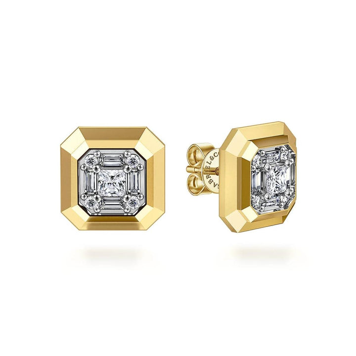 14K Yellow Gold Diamond Stud Earrings – EG14943Y44JJ-Gabriel & Co.-Renee Taylor Gallery