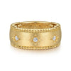 14K Yellow Gold Diamond Wide Bujukan Band Ladies Ring - LR52572Y45JJ-Gabriel & Co.-Renee Taylor Gallery