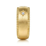 14K Yellow Gold Diamond Wide Bujukan Band Ladies Ring - LR52572Y45JJ-Gabriel & Co.-Renee Taylor Gallery