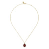 14K Yellow Gold Diamond and Flat Teardrop Garnet Necklace - NK7460Y45GN-Gabriel & Co.-Renee Taylor Gallery