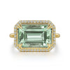 14K Yellow Gold Diamond and Green Amethyst Emerald Cut Ladies Ring With Flower Pattern Gallery - LR52481Y45GA-Gabriel & Co.-Renee Taylor Gallery