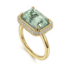 14K Yellow Gold Diamond and Green Amethyst Emerald Cut Ladies Ring With Flower Pattern Gallery - LR52481Y45GA-Gabriel & Co.-Renee Taylor Gallery