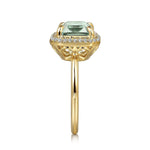 14K Yellow Gold Diamond and Green Amethyst Emerald Cut Ladies Ring With Flower Pattern Gallery - LR52481Y45GA-Gabriel & Co.-Renee Taylor Gallery