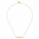 14K Yellow Gold Diamond and Half Cube Bar Necklace Contemporary Collection - NK8248Y45JJ-Gabriel & Co.-Renee Taylor Gallery