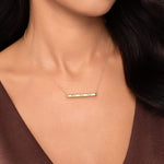 14K Yellow Gold Diamond and Half Cube Bar Necklace Contemporary Collection - NK8248Y45JJ-Gabriel & Co.-Renee Taylor Gallery