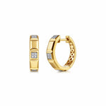 14K Yellow Gold Diamond and Half Cube Huggie Earrings Contemporary Collection - EG15675Y45JJ-Gabriel & Co.-Renee Taylor Gallery